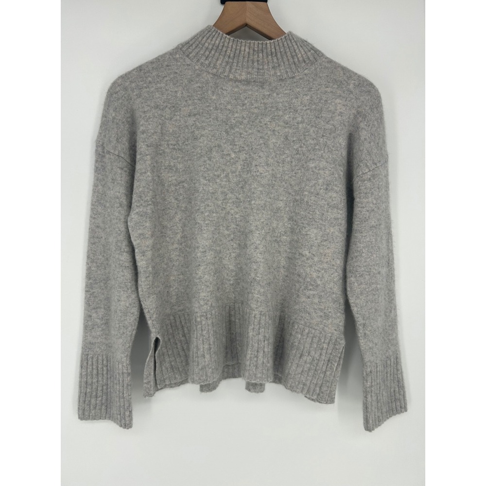 Banana Republic 100% Cashmere Gray Mock Neck Sweater In Women's Medium